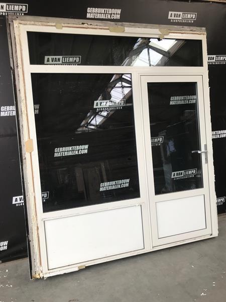 Grote foto aluminium raamkozijn met deur 220 b x 250 h doe het zelf en verbouw kozijnen en schuifpuien