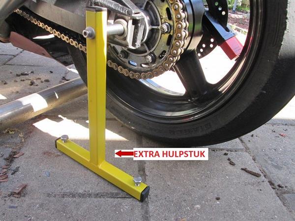 Quiltern Motorfietslift, motorhefbrug, 680 kg, hydraulische hefbrug, montagestandaard, hydraulische hefbrug, motorfietslift, rood