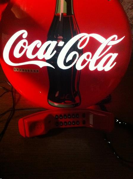 Grote foto coca cola telefoon met verlichting.125 euro. verzamelen brouwerij artikelen