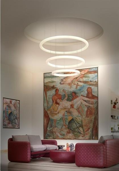 Grote foto cirkel hanglamp giotto led design lamp huis en inrichting hanglampen