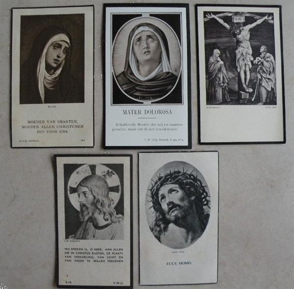 Grote foto bidprentjes overlijden.1928 1944 1945 1949 1959 verzamelen bidprentjes en rouwkaarten