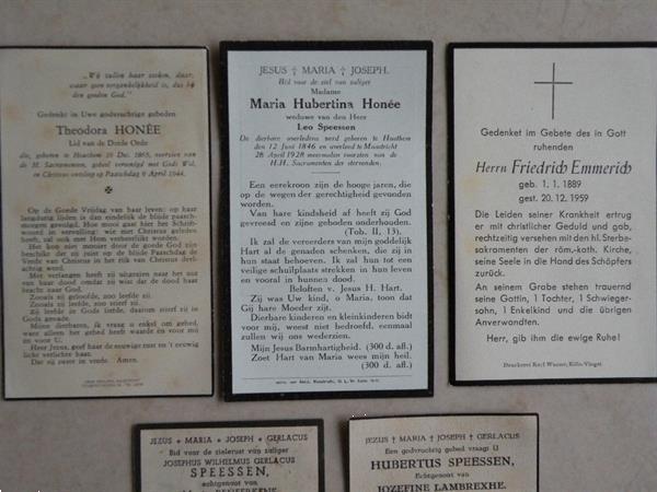 Grote foto bidprentjes overlijden.1928 1944 1945 1949 1959 verzamelen bidprentjes en rouwkaarten