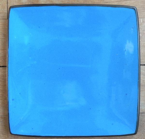 Grote foto schaaltje blauw vierkant. huis en inrichting schalen en manden