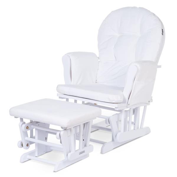 Grote foto childhome schommelstoel met voetensteun wit kinderen en baby complete kinderkamers