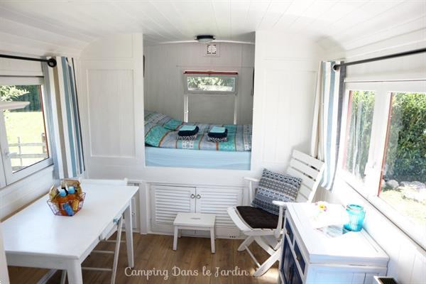 Grote foto glamping dans le jardin pipowagen mini camping vakantie frankrijk