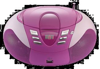 Grote foto lenco scd 37usb draagbare radio cd speler roze 20al 2 audio tv en foto algemeen