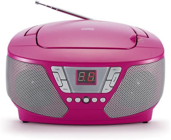 Grote foto bigben cd60rs draagbare radio met 400 stickers roze 20al audio tv en foto algemeen