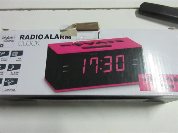 Grote foto bigben wekkerradio zwart roze 20al 2561 audio tv en foto algemeen