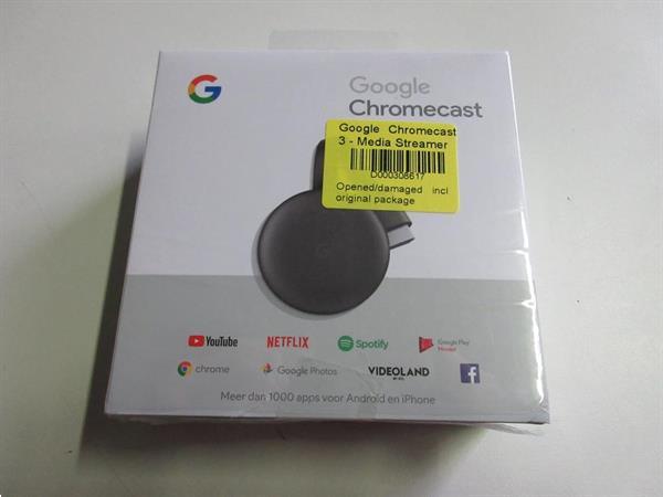 Grote foto google chromecast 3 media streamer 20al 2388 computers en software overige computers en software
