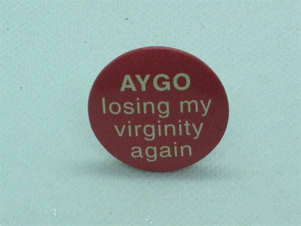 Grote foto button aygo losing my virginity again verzamelen speldjes pins en buttons