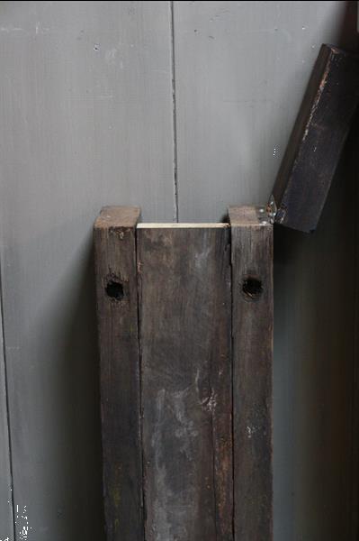Grote foto oud eikenhouten toiletrol kastje donker 65 cm doe het zelf en verbouw sanitair