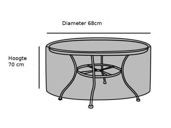 Grote foto tafel hoes rond 68 cm diameter transparant tuin en terras tuinmeubelen toebehoren