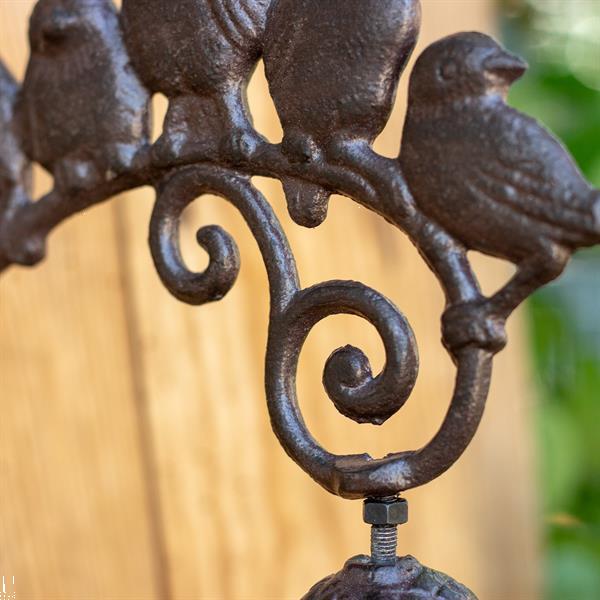 Grote foto tuinbel met vogels country style bell deurbel met birdie antiek en kunst curiosa en brocante