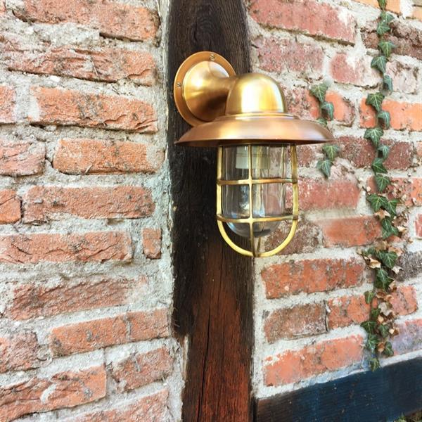 Grote foto chique scheepslamp lamp tuinhuis buitenlamp voordeur koper tuin en terras verlichting