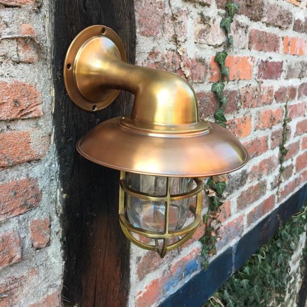 Grote foto chique scheepslamp lamp tuinhuis buitenlamp voordeur koper tuin en terras verlichting