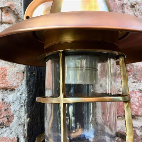 Grote foto chique scheepslamp lamp tuinhuis buitenlamp voordeur koper tuin en terras verlichting