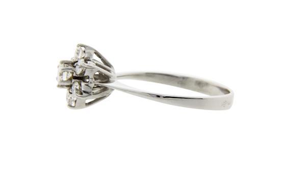 Grote foto witgouden entourage ring met diamant 14 nieuw kleding dames sieraden