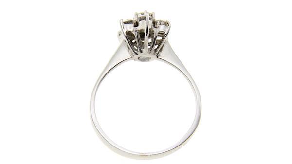 Grote foto witgouden entourage ring met diamant 14 nieuw kleding dames sieraden