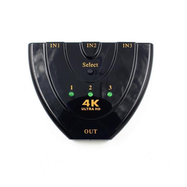 Grote foto 4k hdmi splitter verdeler 3 poorten 3x ingang switch hub computers en software overige