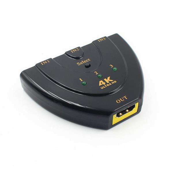 Grote foto 4k hdmi splitter verdeler 3 poorten 3x ingang switch hub computers en software overige