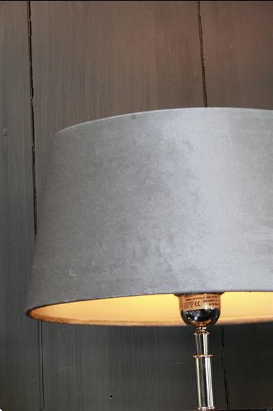 Grote foto tafellamp vierkant zilver velours kap eric kuster huis en inrichting tafellampen