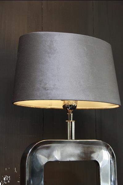 Grote foto tafellamp moderno zilver velours kap eric kuster huis en inrichting tafellampen