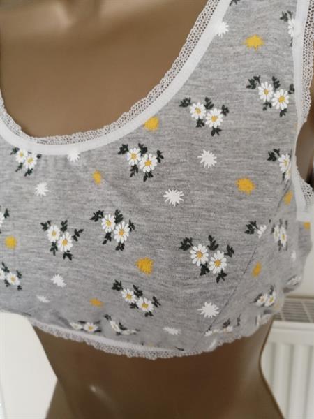 Grote foto lichtgrijze bustier crop top met slip nieuw kleding dames ondergoed en lingerie