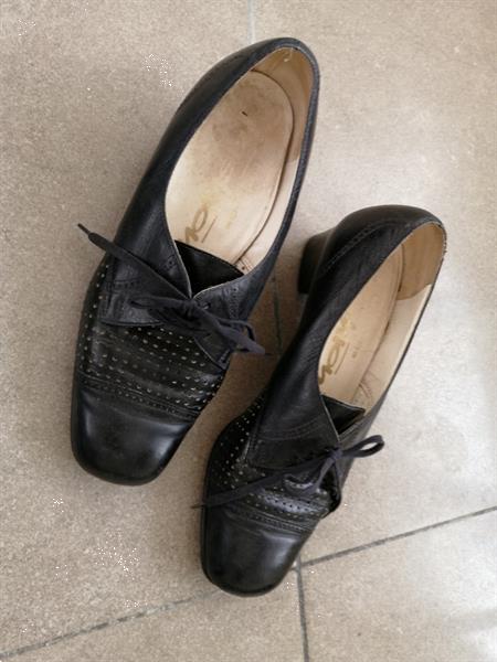 Grote foto retro donkerblauwe schoenen jaren 50 60 kleding dames schoenen