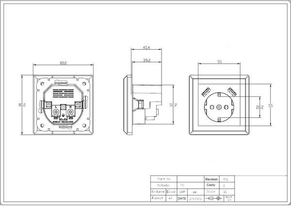Grote foto stopcontact met 2 usb aansluitingen wit enkel dubbel huis en inrichting keukenbenodigdheden