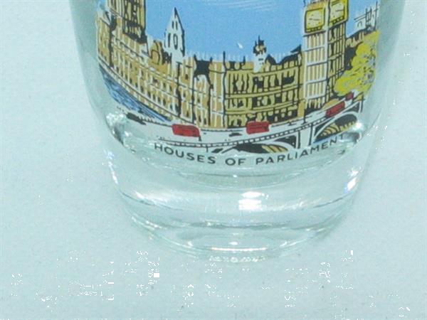 Grote foto shotglas houses of parliament verzamelen glas en borrelglaasjes
