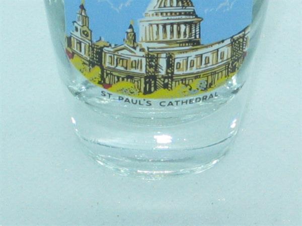 Grote foto shotglas st. paul cathedral verzamelen glas en borrelglaasjes