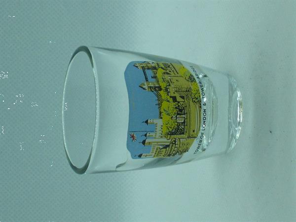 Grote foto shotglas tower of london tower bridge verzamelen glas en borrelglaasjes
