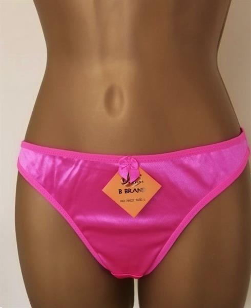 Grote foto gesatineerde string in fuchsia fel roze s m l kleding dames ondergoed en lingerie