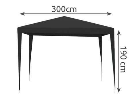 Grote foto partytent zonnekoepel 3x3m in donkergrijs of wit tuin en terras parasols en partytenten