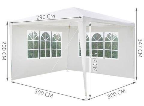 Grote foto partytent 3x3m met 2 wanden nieuw af fabriek tuin en terras parasols en partytenten