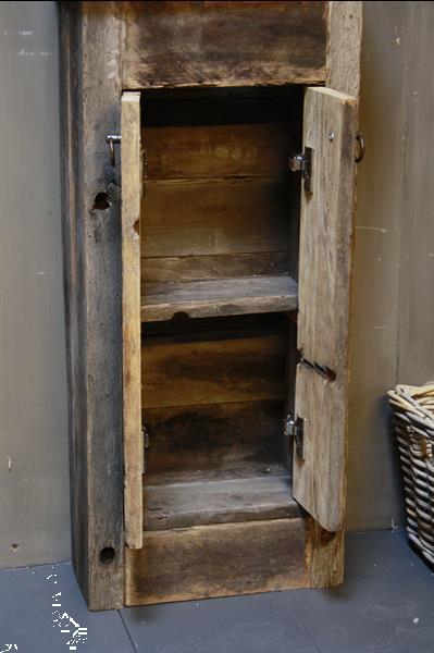 Grote foto oud eikenhouten landelijk toiletmeubel fontein dark grey doe het zelf en verbouw sanitair