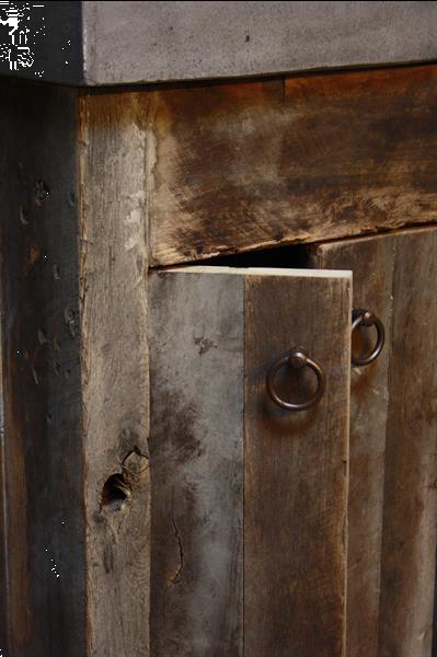 Grote foto oud eikenhouten landelijk toiletmeubel fontein dark grey doe het zelf en verbouw sanitair