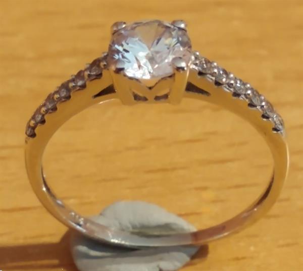 Grote foto dames ringetje wit goud 9 karaat met zirconia sieraden tassen en uiterlijk ringen voor haar