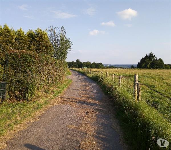 Grote foto een landbouwe grond met residentiele caravaan caravans en kamperen caravan