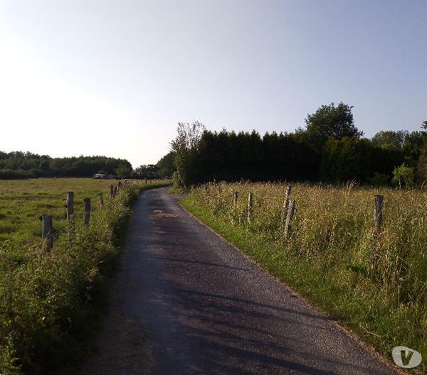 Grote foto een landbouwe grond met residentiele caravaan caravans en kamperen caravan