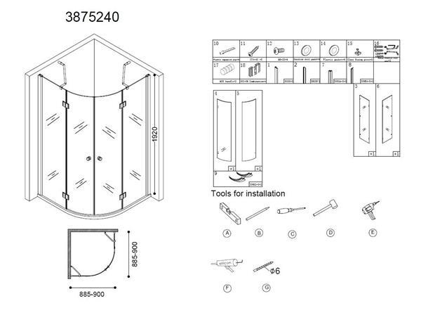 Grote foto 3875240 best design erico 1 4 rond cabine met 2 deuren doe het zelf en verbouw sanitair