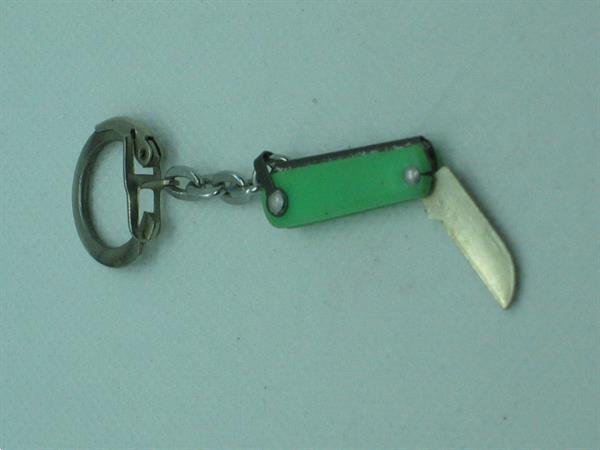 Grote foto sleutelhanger groen knipmes verzamelen sleutelhangers
