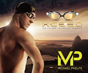 Grote foto michael phelps xceed titanium zwembril blauw wit per stu sport en fitness zwemmen