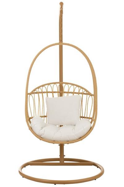 Grote foto hangstoel cosy in naturel inclusief kussen huis en inrichting fauteuils