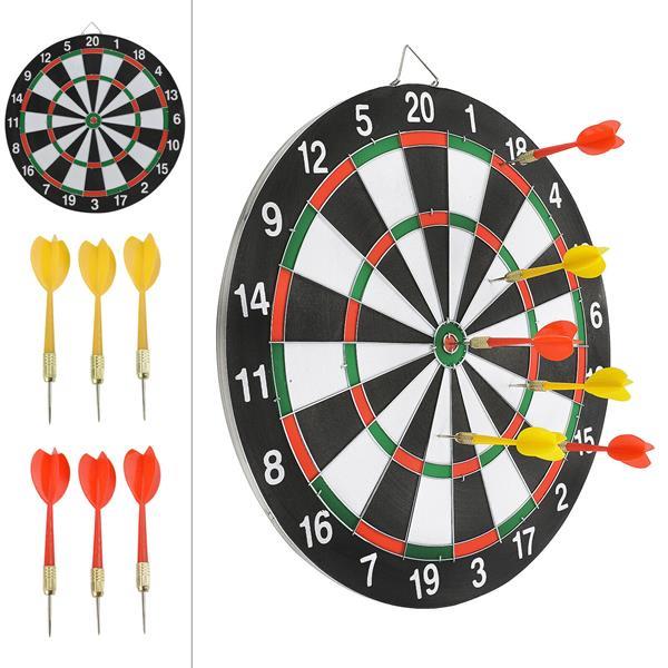 Grote foto dartbord met 6 darts 35 cm diameter sport en fitness overige sport en fitness