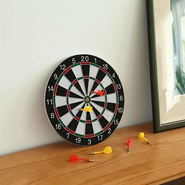 AKTIVE 54011, dartbord met 45 cm diameter met 6 uniseks volwassenen, meerkleurig, cm