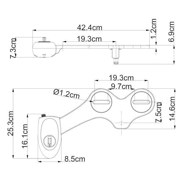 Grote foto bidet opzetstuk voor wc huis en inrichting keukenbenodigdheden