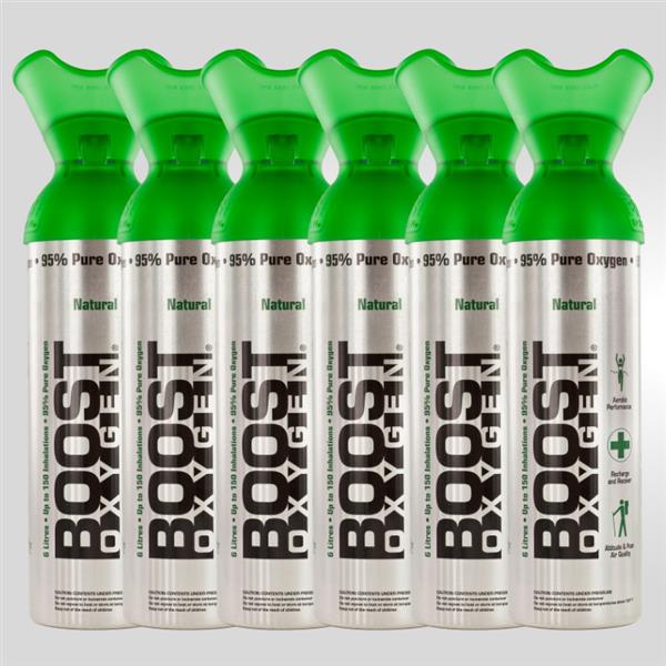 Grote foto 6 pack boost zuurstof naturel 9l sport en fitness loopsport en atletiek