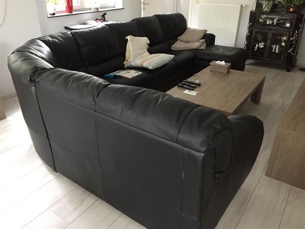 Grote foto lederen hoeksalon met cha se longue huis en inrichting bankstellen