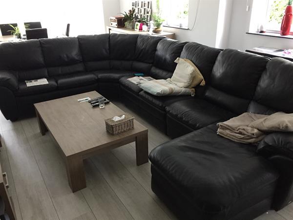 Grote foto lederen hoeksalon met cha se longue huis en inrichting bankstellen